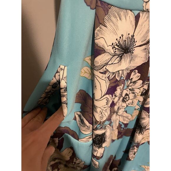 NWT Taylor Boat Neck Sleeveless Box Pleat A-Line Zipper Back Floral Size 8‎ $128 - Picture 7 of 8